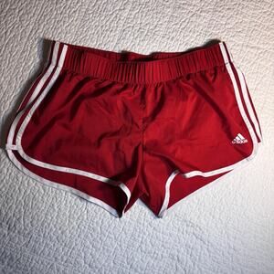 Adidas Climalite Women's L/G Large 3" Inseam Running Shorts Active Gym Red